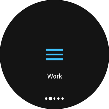 Wear OS category menu screenshot